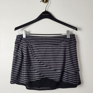 Title Nine Va Va Vroom Power Mesh Skort Layered Pull On Striped Golf Outdoors